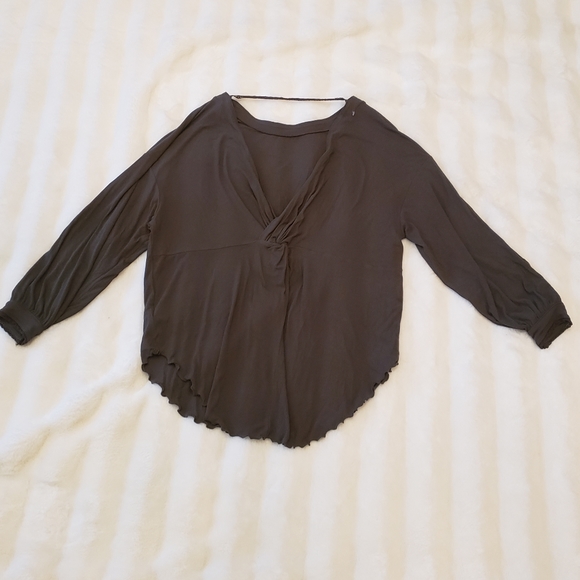 Free People Shimmy Shake Top Open Back Army Green Size Small - Picture 3 of 5
